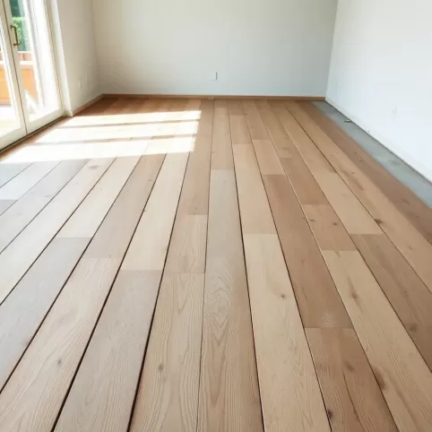 Deską podłogowa lita montaż